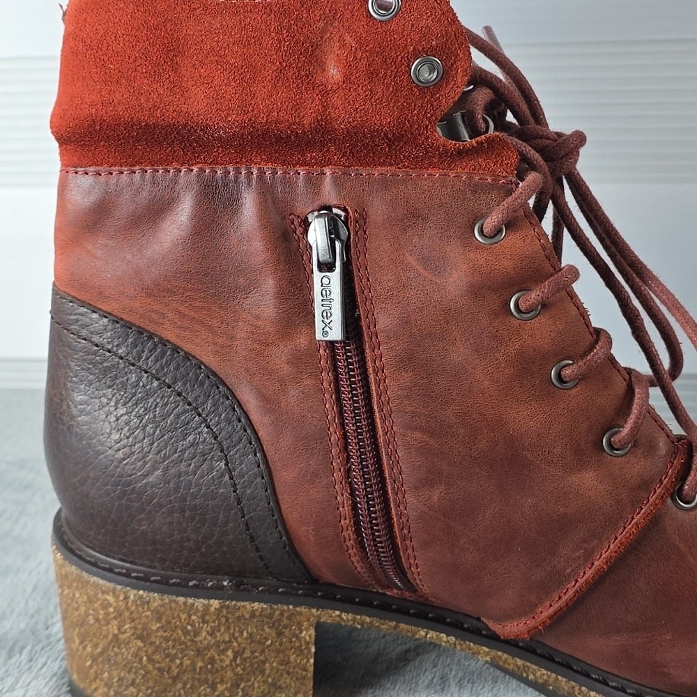 Aetrex Aubrey Red Leather Boot Women's US Size 10 CB108W‎ - Picture 6 of 9